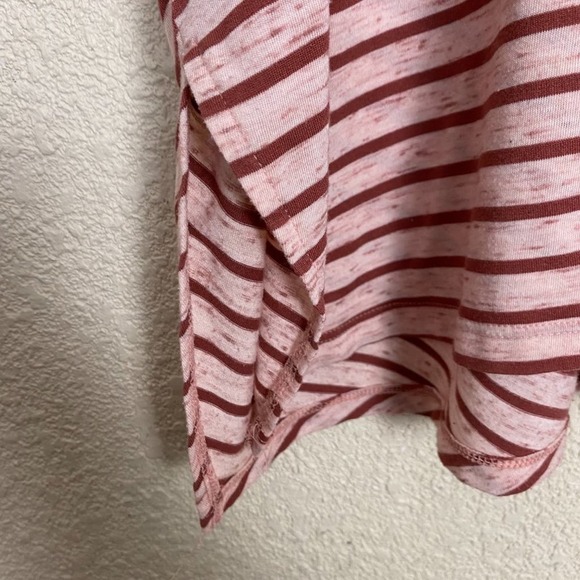 Free People Pandoras Box Striped Tee Small Red Pink Oversized Boxy - Picture 8 of 12